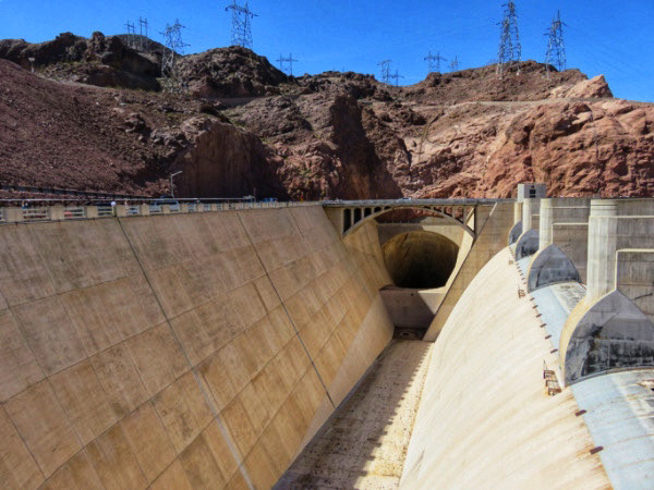 View Of Hoover Dam Emergency Spillways