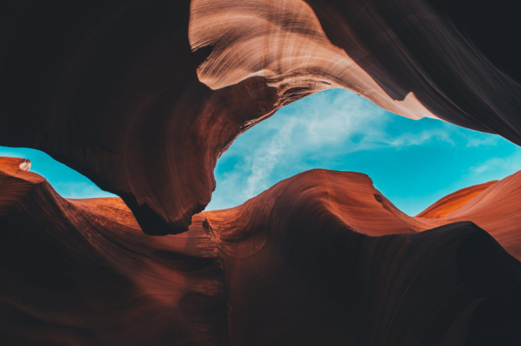 Backpacks At Antelope Canyon