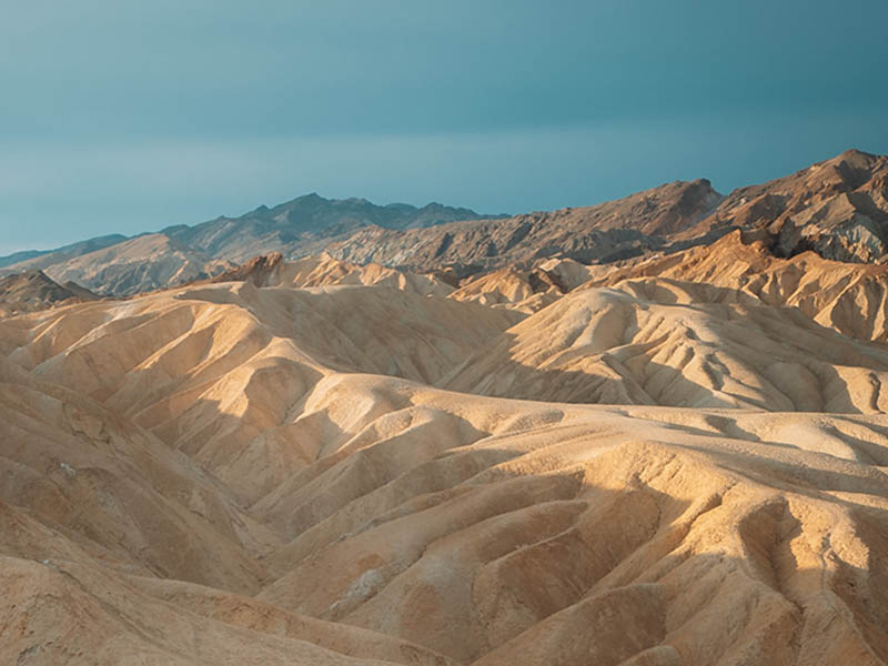 Sandy rock formations at Death Valley National Park
