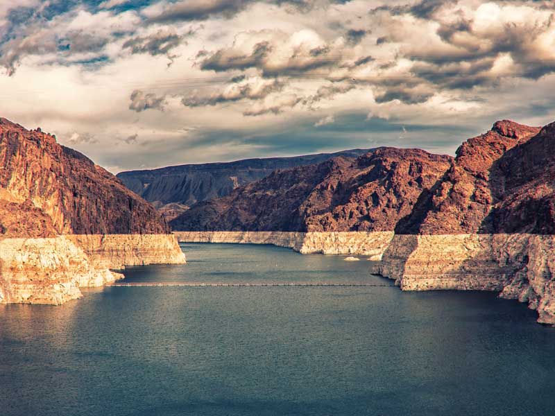 The Lake Mead Reservoir, as seen from the Hoover Dam