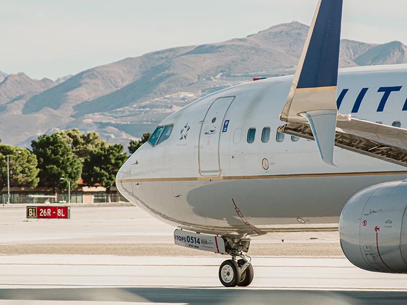 Plane at Harry Reid International Airport