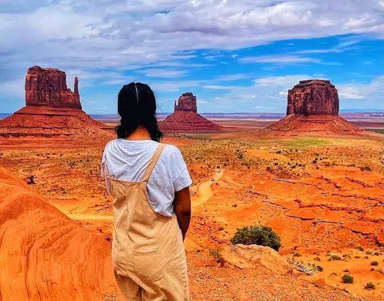 Tour Guest Overlooking Monument Valley