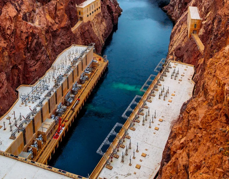 View Of Colorado River On Hoover Dam Tour